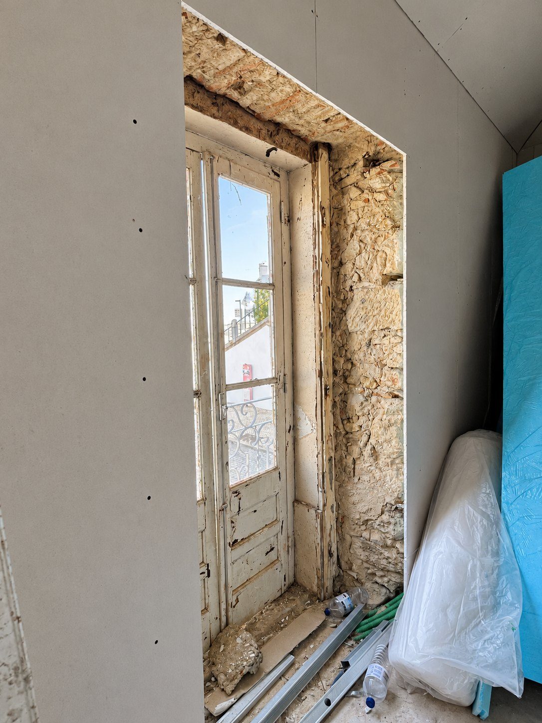 Original window in the stone wall